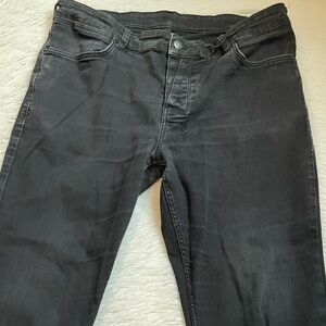 Ksubi black thrashed slim fit black jeans